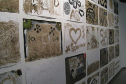 The children's artwork on exhibition