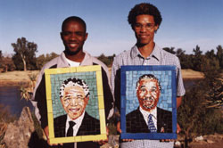 Mosaic Portraits of Pres. Mbeki & Mandela