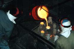 Casting the Trophies in Bronze