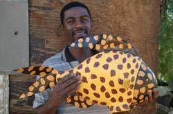 Themba Masala with Paper Mache Fish